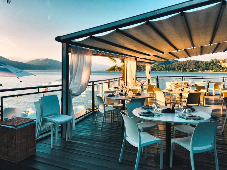 Restaurant terrace by the sea